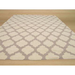 Hand Knotted Ivory/Gray Area Rug by Eastern Rugs