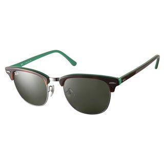Ray Ban RB3016 1127 Clubmaster Havana on Green Sunglasses