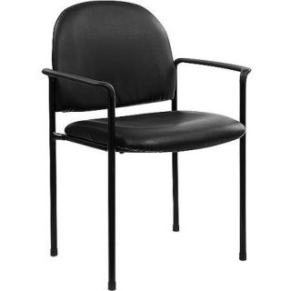 Comfortable Stackable Steel Side Chair With Arms, Multiple Colors