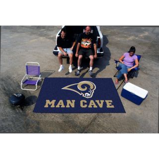 Fanmats Machine made St Louis Rams Blue Nylon Man Cave Ulti Mat (5 x