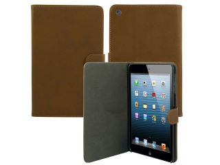Luxury Retro Leather Smart Case Stand Cover for Apple iPad Mini / iPad Mini 2 / iPad Mini 3   Brown