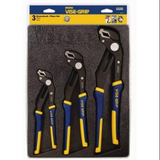 Vise Grip 2078710 3 Piece Groovelock Pliers Tray Set