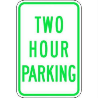 ZING 2508 Parking Sign, 18 x 12In, GRN/WHT, Text