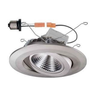 Commercial Electric 6 in. Brushed Nickel Recessed Gimbal LED Trim CER6742BN