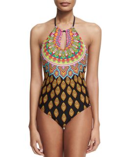 Trina Turk Moroccan Medallion Printed One Piece Swimsuit