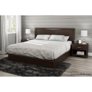 South Shore SoHo King Storage Platform Bed with 2 Drawers, Chocolate