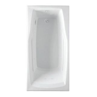 Aquatic Deauville 5 ft. Reversible Drain Acrylic Whirlpool Bath Tub in White 826541921440