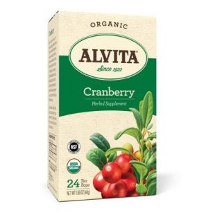 Organic Cranberry Tea Alvita Tea 24 Bag