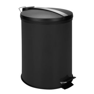 12 Liter Round Step Can, Black (Alternate lid)