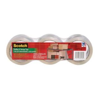 3M Scotch 1.88 in. x 54.6 yds. Long Lasting Moving and Storage Packaging Tape (3 Pack) 3650 3 DC