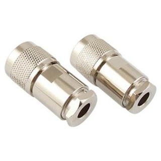 2pcs N Male Plug Clamp RF Coaxial Connector Adapter