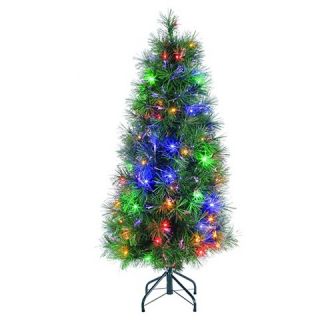 ft. Pre Lit LED Fiber Optic Christmas Tree  Multi Color Lights