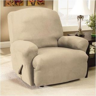 Sure Fit Stretch Suede Recliner T Cushion Slipcover