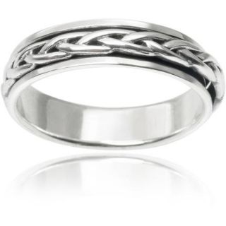 Brinley Co. Sterling Silver Braid Spinner Band