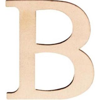 B   Wood Letters & Numbers 1.5" 2/Pkg