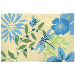 Homefires Blue Butterfly and Dragonfly Area Rug
