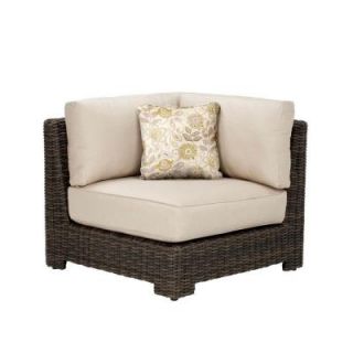 Brown Jordan Northshore Corner Patio Sectional Chair with Sparrow Cushion and Aphrodite Spring Throw Pillow    CUSTOM M6061 COR 5