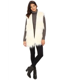 Via Spiga Faux Mongolian Vest Ivory