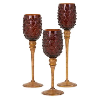IMAX Pine Cone Votive Candle Holders   Set of 3   Candle Holders & Candles