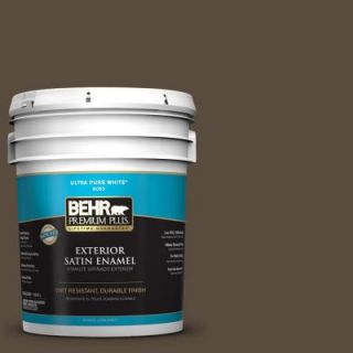 BEHR Premium Plus 5 gal. #S H 710 Dried Leaf Satin Enamel Exterior Paint 934005