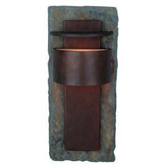 Castellina Natural Slate/ Copper 1 light Medium Wall Lantern