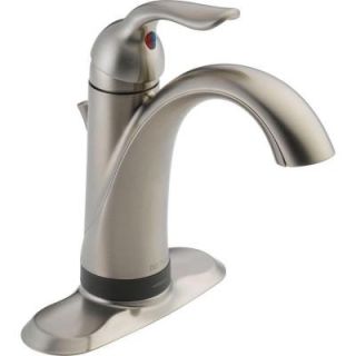 Delta Lahara Single Hole Single Handle Bathroom Faucet in Stainless with Touch2O.xt Technology 15938T SS DST