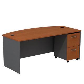 Bush Business Furniture Series C Bow Front Office Desk with 2 Drawer