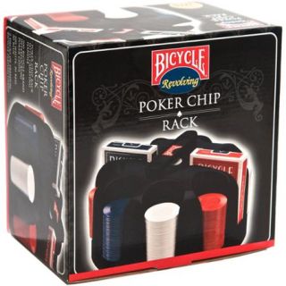 Bicycle Revolving Poker Chip Rack with Chips and Cards