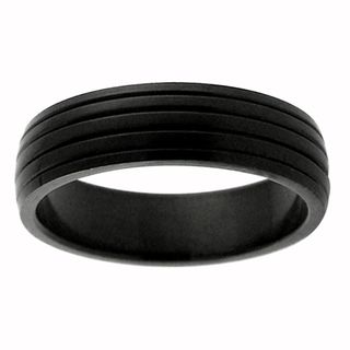 Black Stainless Steel Lined Comfort Fit Band