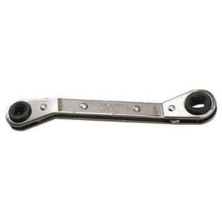 YELLOW JACKET 1/4,3/16,3/8,5/16 Ratcheting Refrigeration Wrench, Double Box End, SAE, Number of Points&#x3a; 4 60616