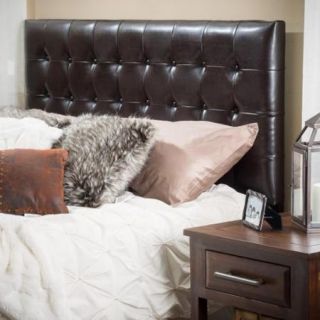 Christopher Knight Home Austin Adjustable Full/ Queen Tufted Headboard Full/Queen   Brown Bonded Leather