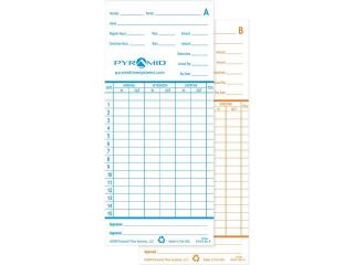 Tops 3016 Employee Time Card, Weekly, 4 1/4 x 6 3/4, 100/Pack