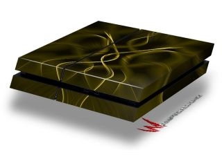 Abstract 01 Yellow   Decal Style Skin fits original PS4 Gaming Console