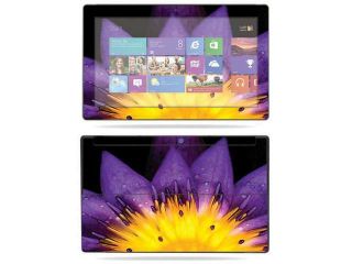 Mightyskins Protective Skin Decal Cover for Microsoft Surface RT Tablet 10.6" screen wrap sticker skins Purple Flower