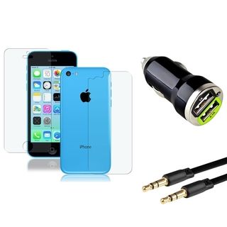 BasAcc LCD Protector/ Car Charger / 3.5mm Cable for Apple iPhone 5C
