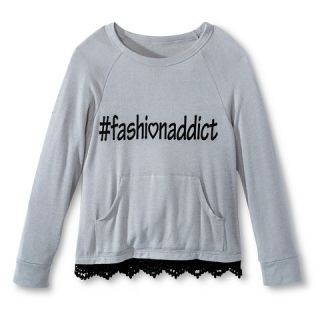 Girls Miss Chevious Fashion Addict Shirt   Gray