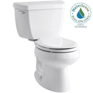 KOHLER Wellworth Classic 2 piece 1.28 GPF Round Front Toilet with Class Five Flush Technology in White K 3577 0