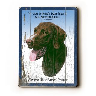 Artehouse German Shorthaired Pointer Wooden Wall Art   14W x 20H in.