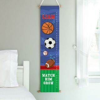 Personalized Watch Him Grow Sports Growth Chart