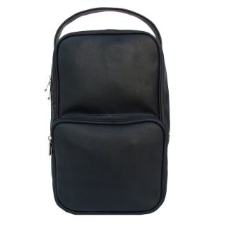 Piel Leather Carry All Vertical Shoe Bag   Black   Travel Accessories