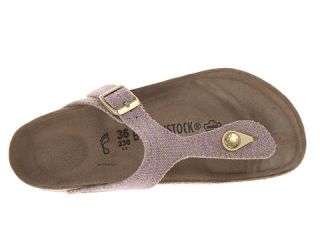 birkenstock gizeh lilac linen