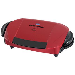George Foreman 5 Serving Grill with Removable Plates, Red