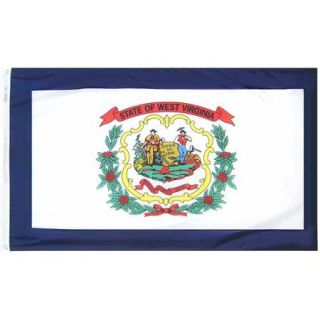 West Virginia State Flag, 3' x 5', Nylon SolarGuard Nyl Glo, Model# 145860