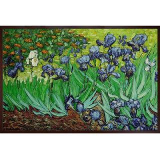24 in. x 36 in. Irises Hand Painted Classic Artwork VG1875 FR 530624X36
