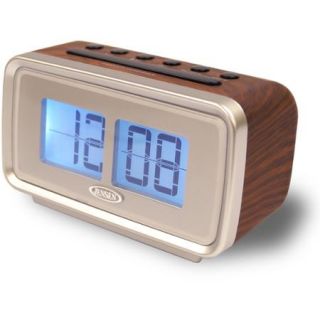 Jensen AM/FM Dual Alarm Clock with Digital Retro "Flip" Display