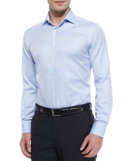 Etro Jacquard Long Sleeve Sport Shirt, Light Blue