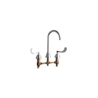 Chicago Faucets Concealed Double Handle Widespread Kitchen Faucet with