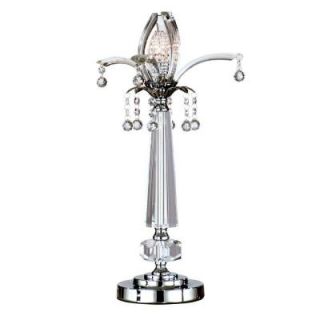 Dale Tiffany 19.5 in. Sullivan Polished Chrome Uplight Table Lamp GT10742