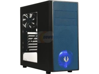 Open Box BitFenix BFC NEO 100 KKWSB RP Black/Blue Steel / Plastic Computer Case PS2 ATX (bottom, multi direction) Power Supply