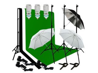 LoadStone Studio Lighting Muslin Backdrop Stand Kit 3 Backdrop 3 Light LTG1100